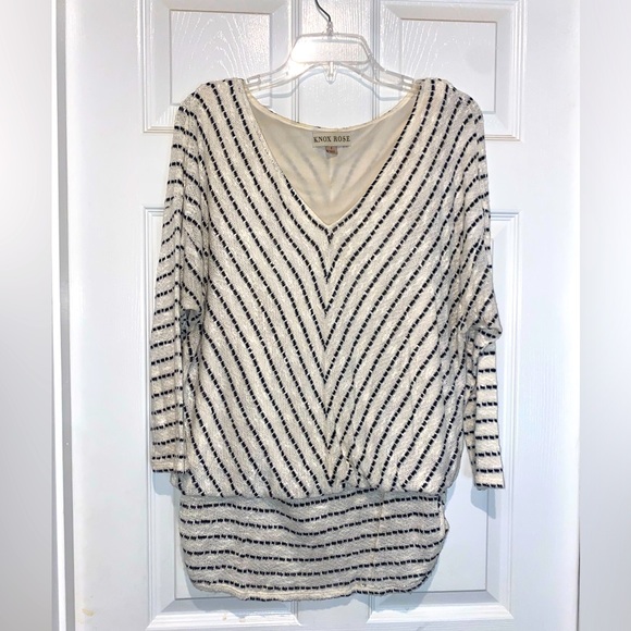 Knox Rose black and white shirt. Size L - Picture 1 of 4